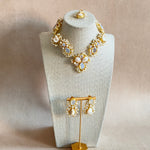 Berta Crystal Pearl Necklace Set - Ahseya & Co