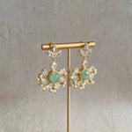 Capri Mint Crystal Tikka Set - Ahseya & Co