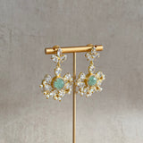 Capri Mint Crystal Tikka Set - Ahseya & Co