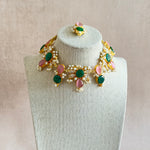 Kaelani Green Crystal Necklace Set - Ahseya & Co