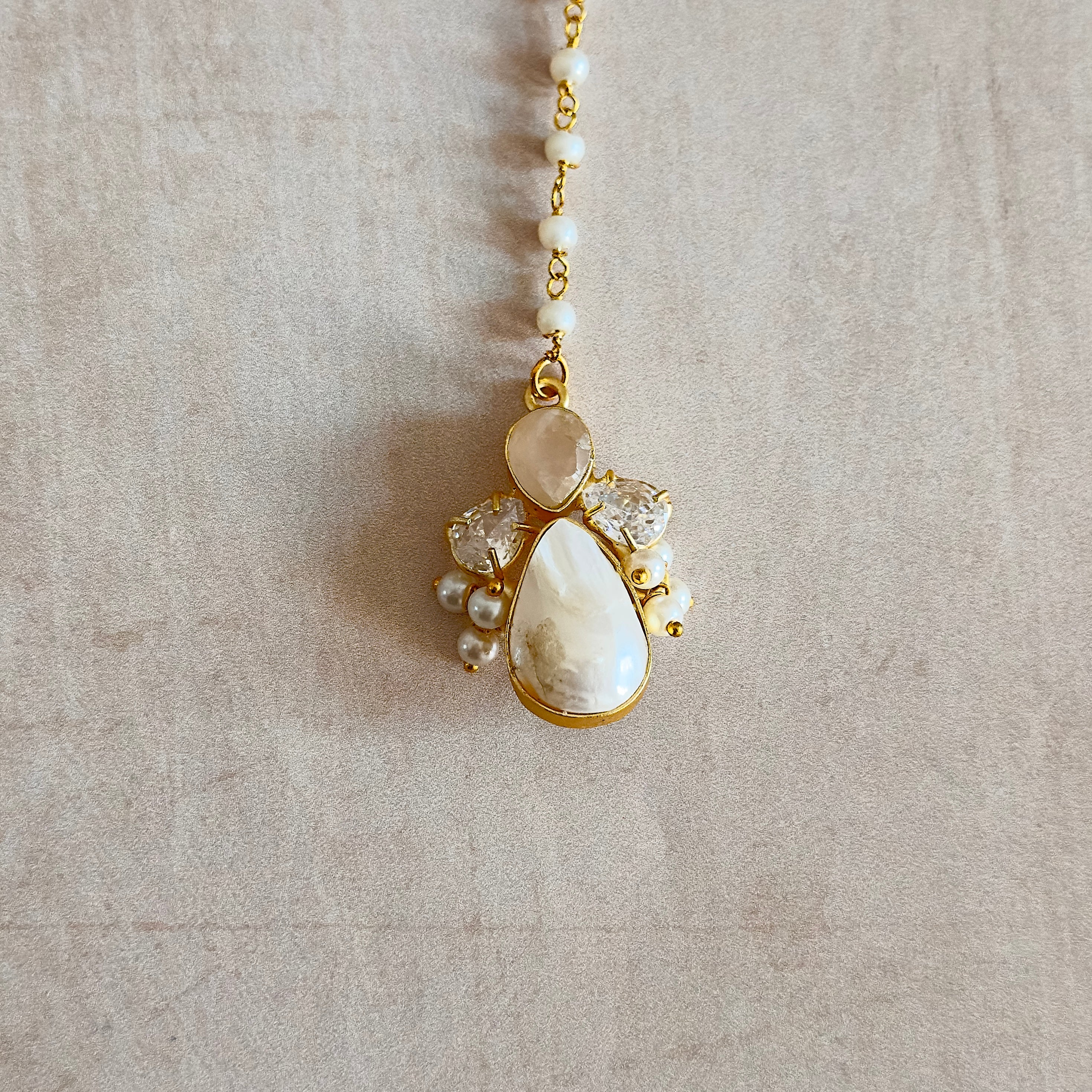 Berta Pink Pearl Necklace Set - Ahseya & Co