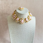 Laurel Pink Crystal Choker Set - Ahseya & Co