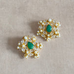 Aria Green Crystal Stud Earrings - Ahseya & Co