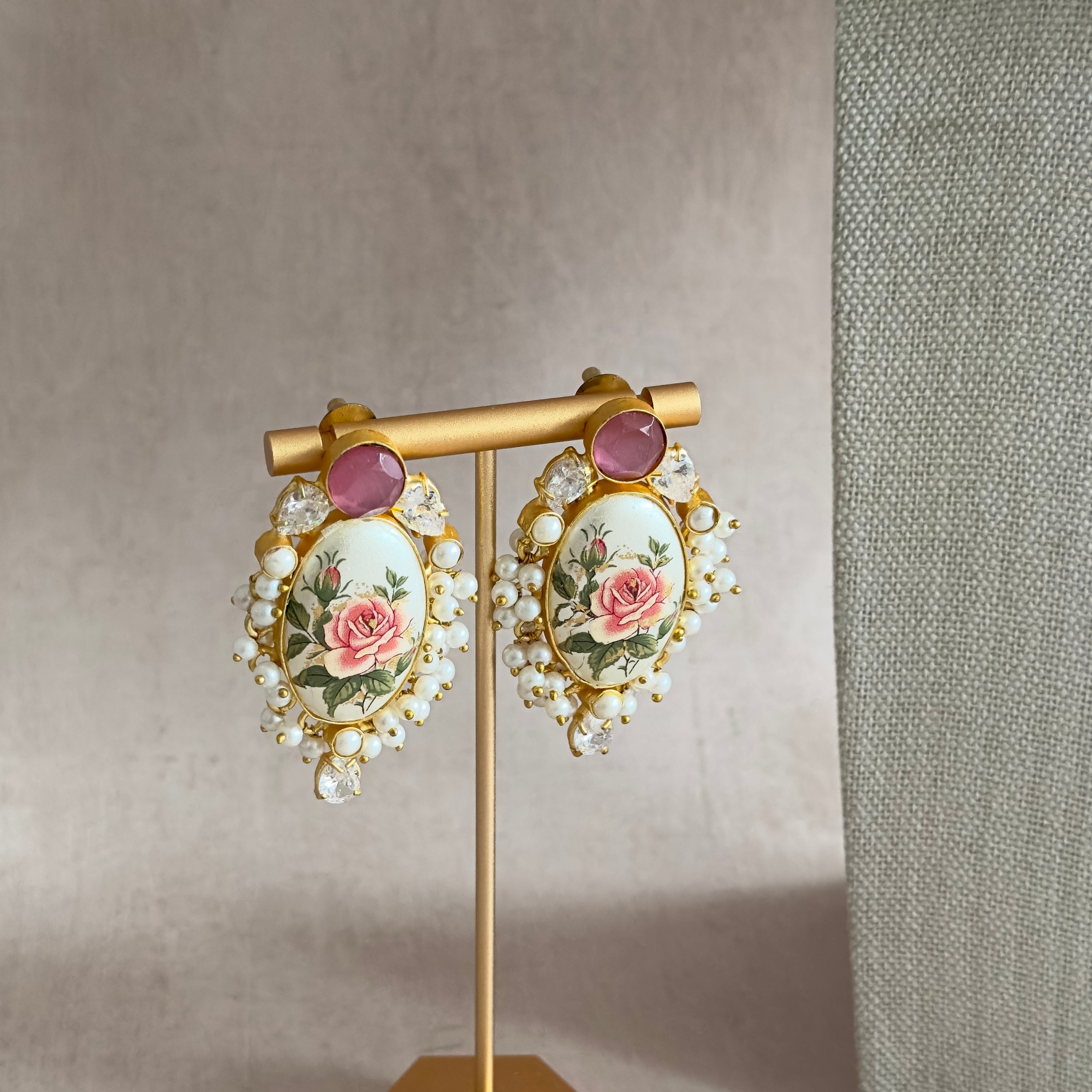 Lavera Floral Pink Necklace Set - Ahseya & Co