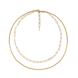 Lila Layered Chain Necklace Gold - Ahseya & Co