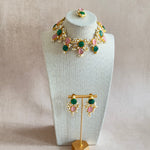 Kaelani Green Crystal Necklace Set - Ahseya & Co