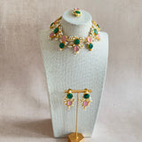Kaelani Green Crystal Necklace Set - Ahseya & Co