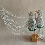 Silver Beaded Earring Chains - Ahseya & Co