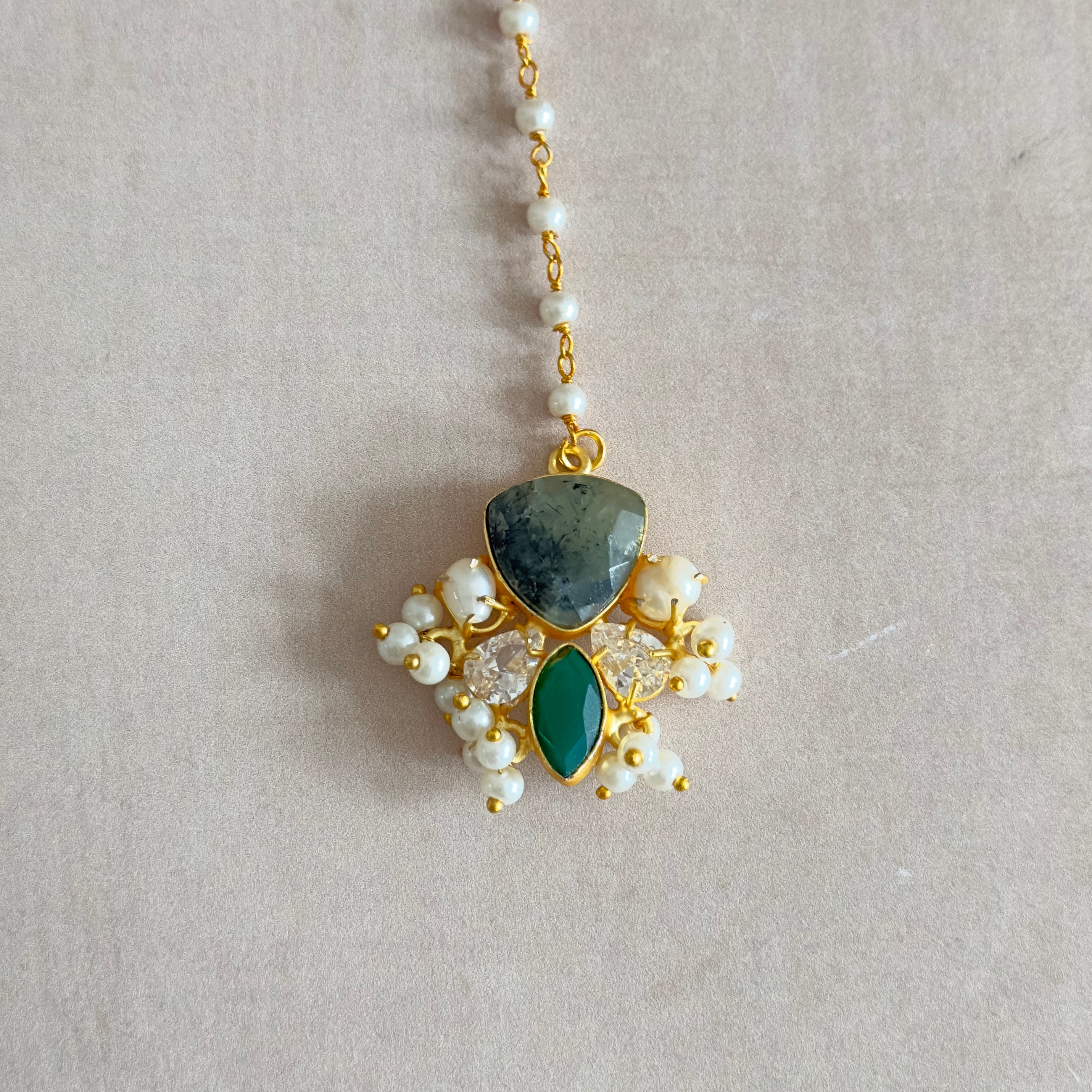 Giselle Green Choker Set - Ahseya & Co