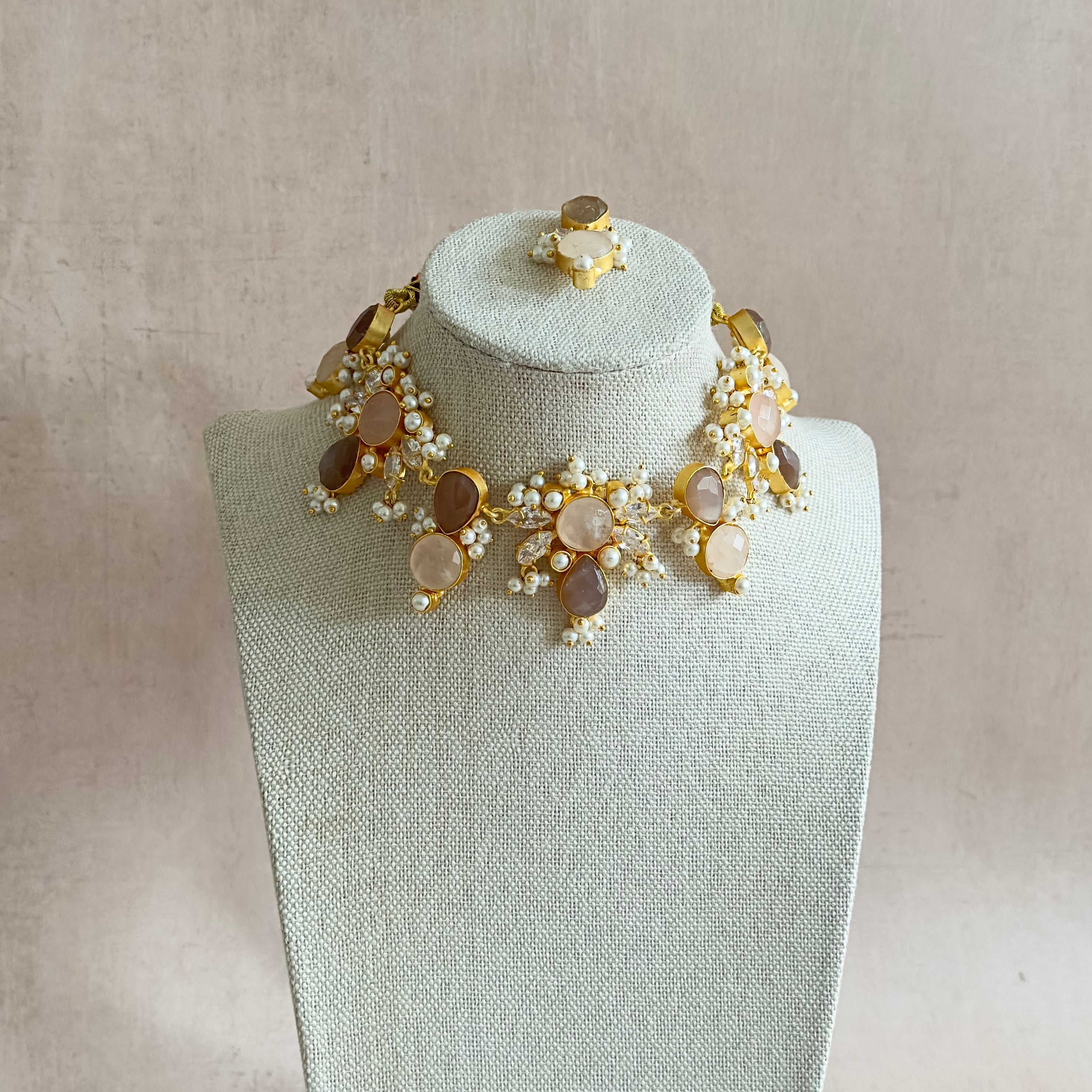 Kaelani Crystal Necklace Set - Ahseya & Co