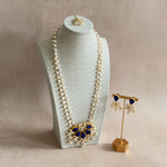 Mariya Navy Pearl Mala Set - Ahseya & Co