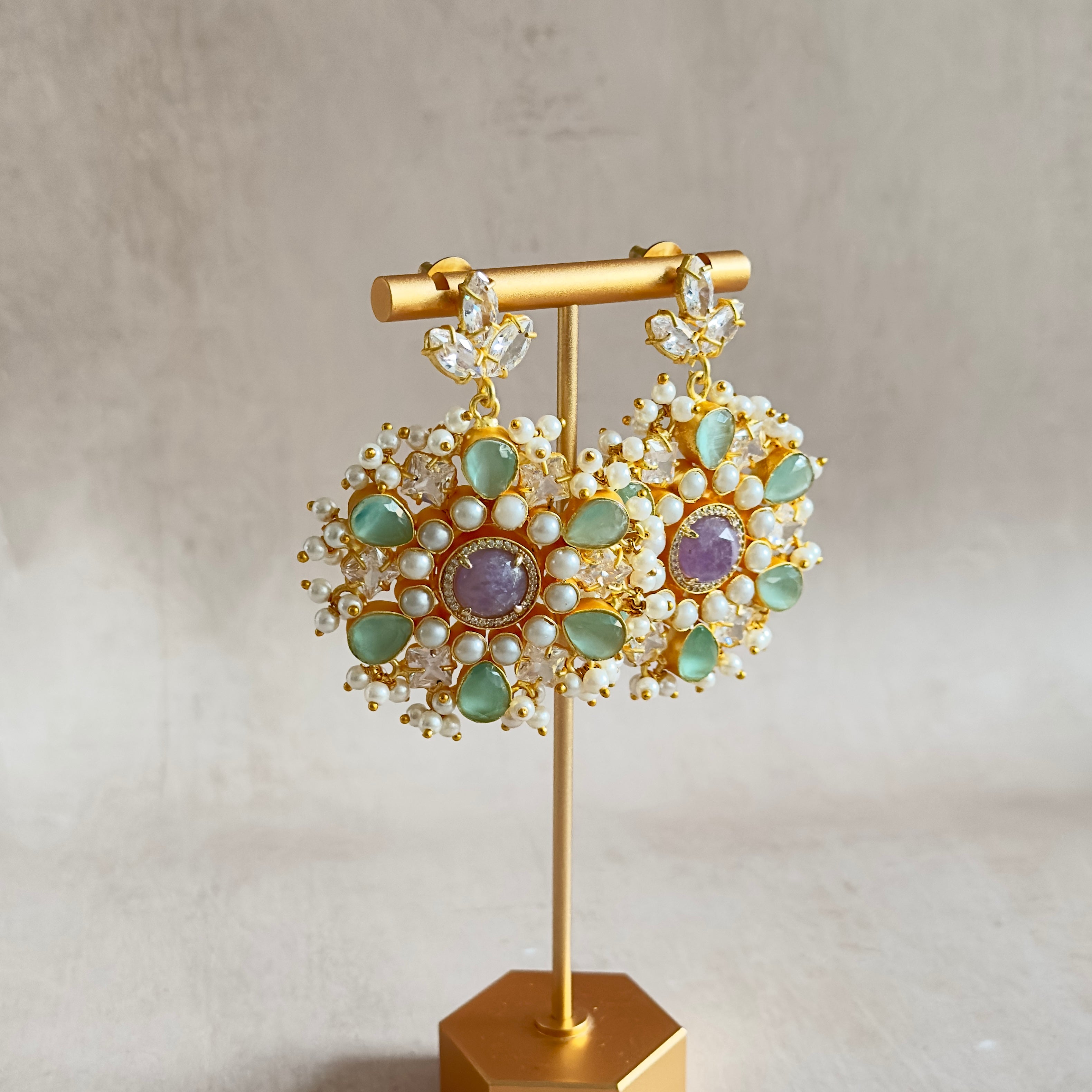 Lou Crystal Drop Earrings - Ahseya & Co