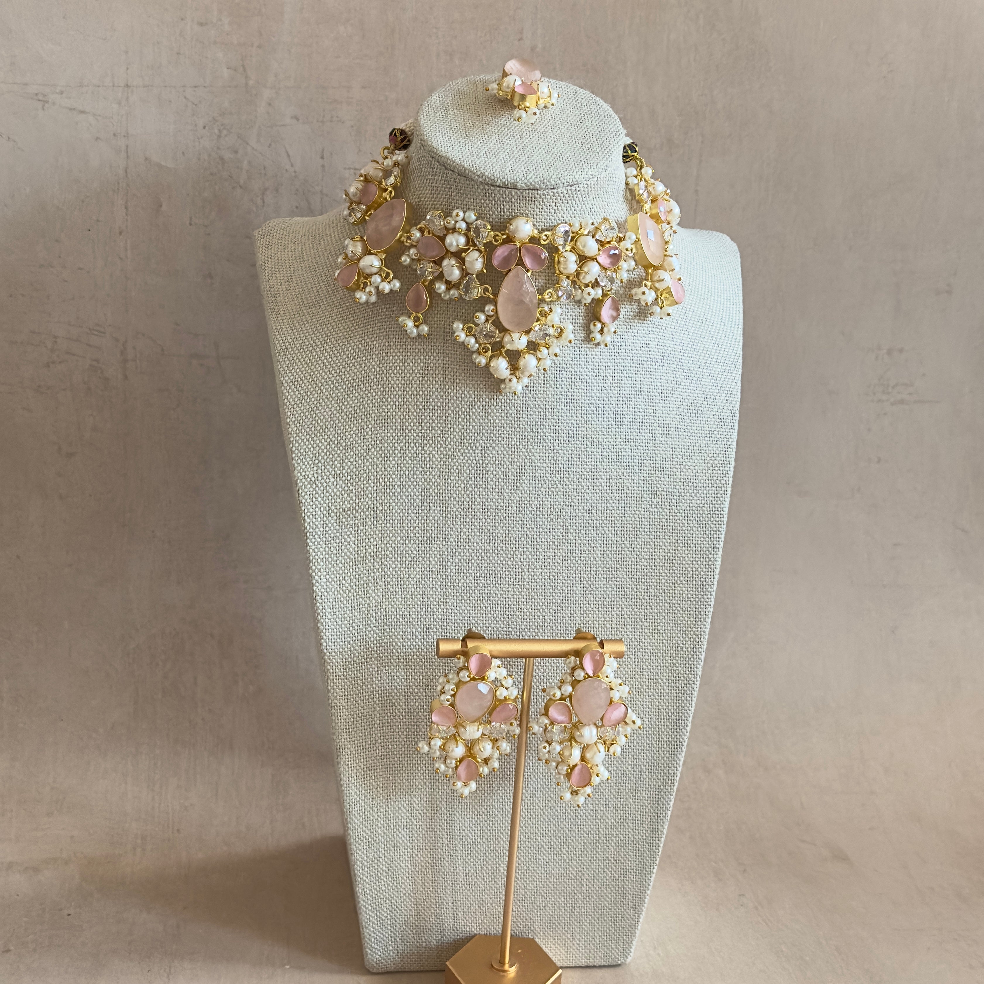 Antonia Pink Choker Set - Ahseya & Co