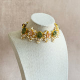 Layali Olive Peach Choker Set - Ahseya & Co