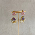 Clara Purple Pink Drop Earrings - Ahseya & Co