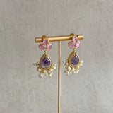 Clara Purple Pink Drop Earrings - Ahseya & Co