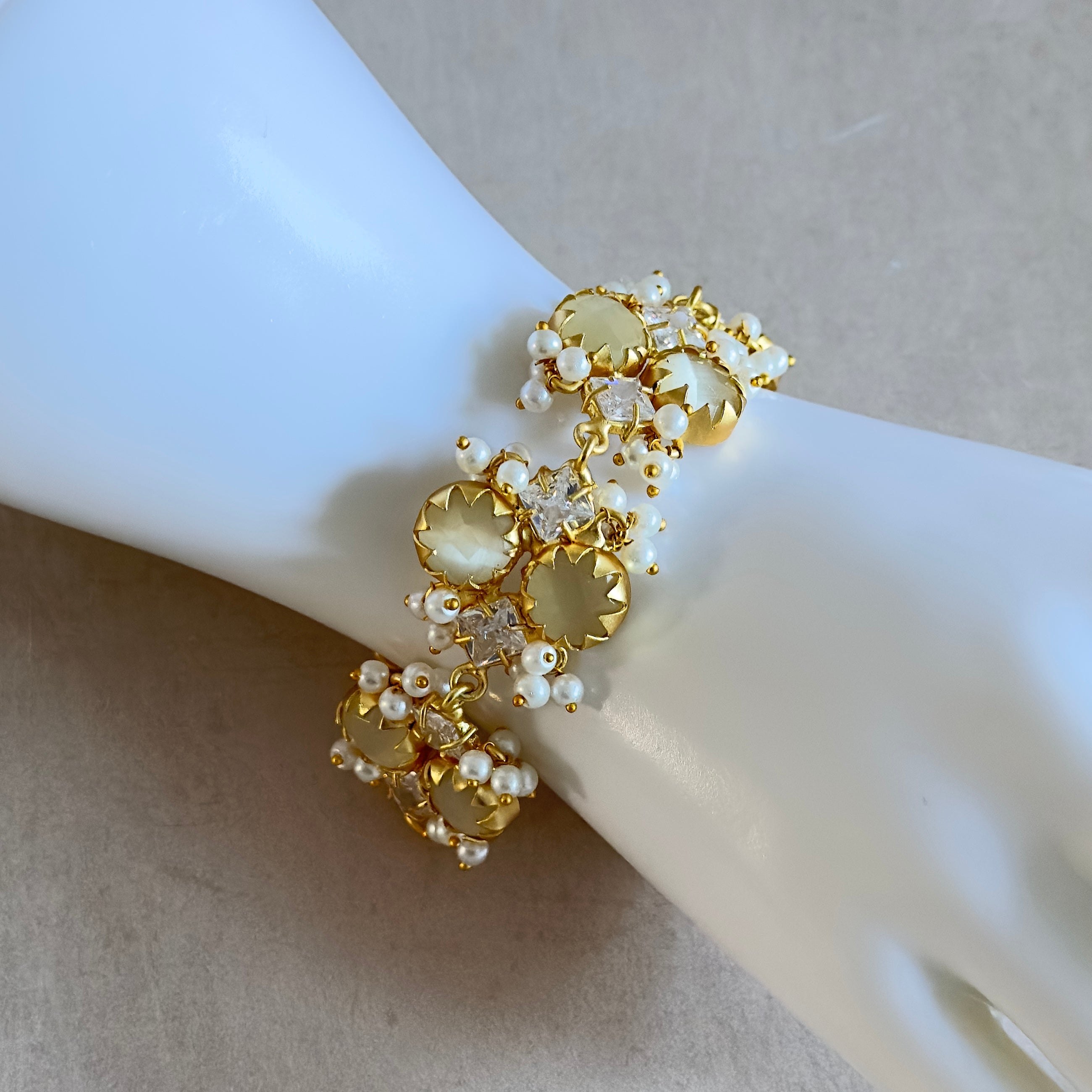 Amara Grey Crystal Bracelet - Ahseya & Co