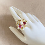 Kiara Fuchsia Pearl Ring - Ahseya & Co