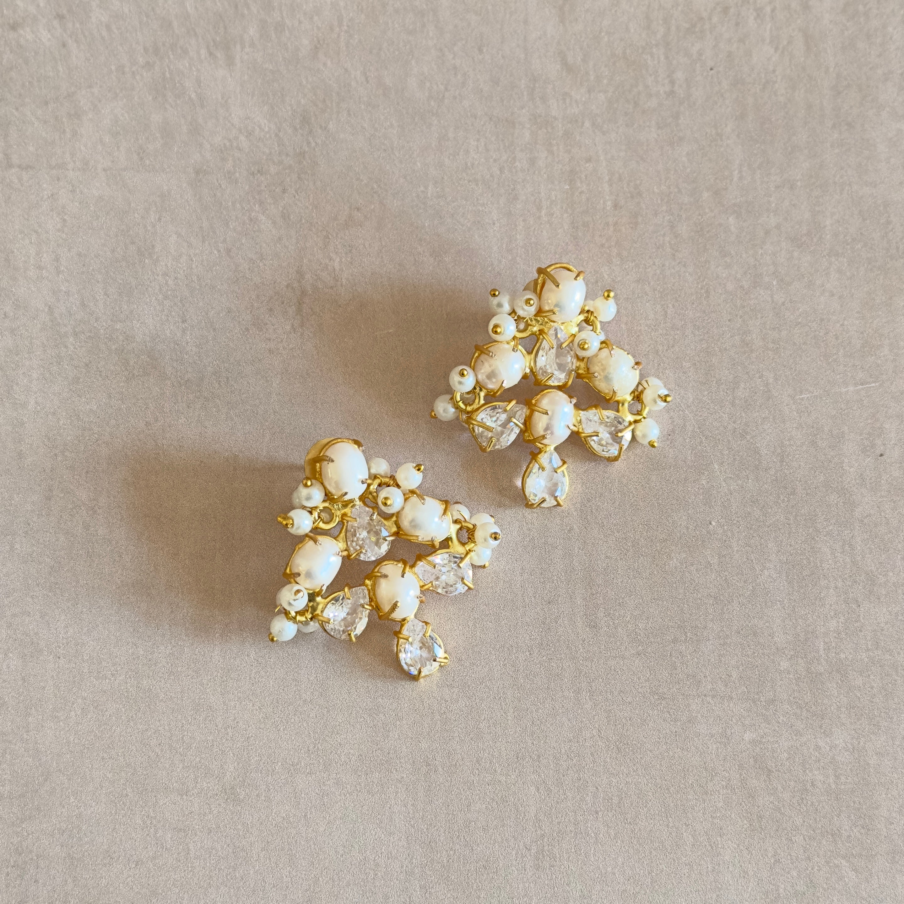 Gabriella Pearl Stud Earrings - Ahseya & Co