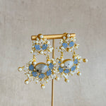 Carima Blue Crystal Drop Earrings - Ahseya & Co