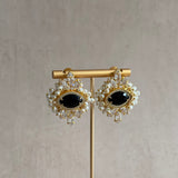 Grace Black Crystal Earrings - Ahseya & Co