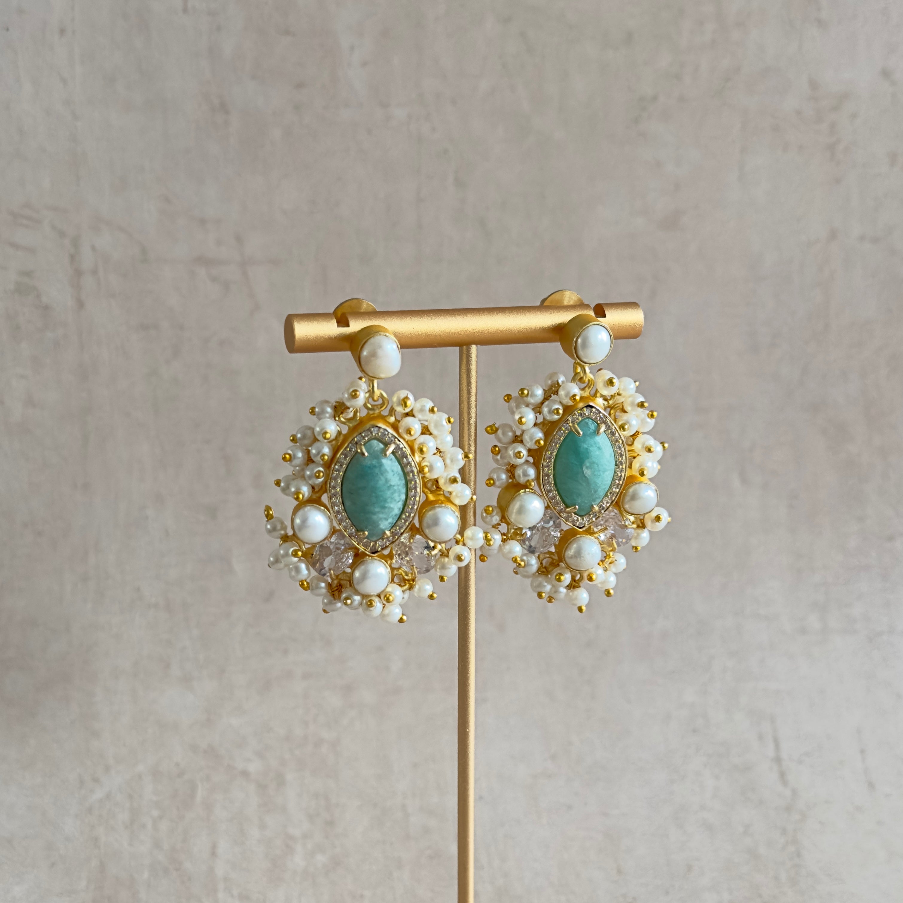 Lana Jade Crystal Pearl Drop Earrings - Ahseya & Co