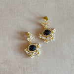 Amali Black Crystal Drop Earrings - Ahseya & Co