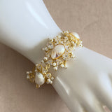 Ottilie Pearl Crystal Bracelet - Ahseya & Co