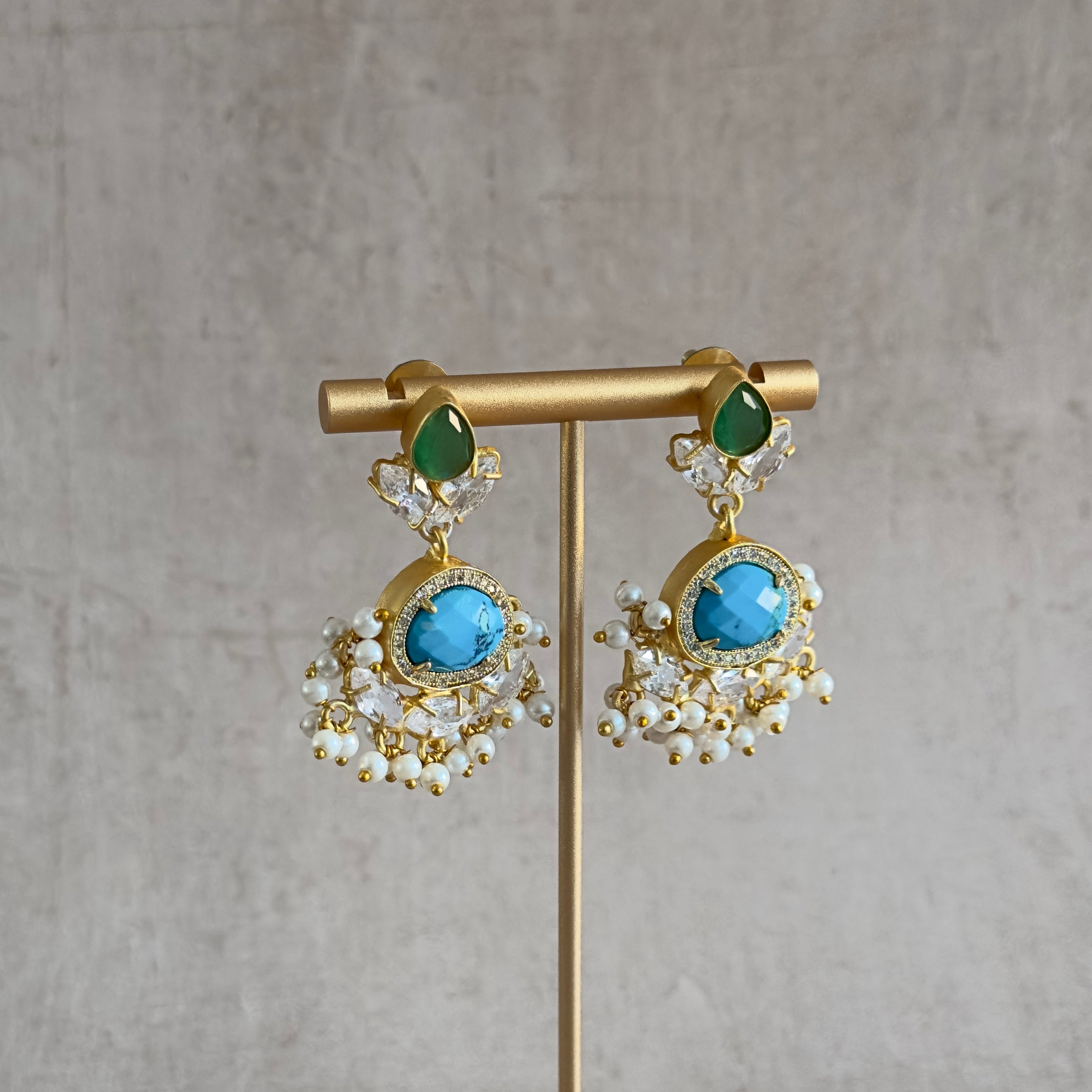 Sadie Turquoise Drop Earrings - Ahseya & Co