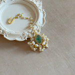 Alara Mint Pearl Tikka Set - Ahseya & Co