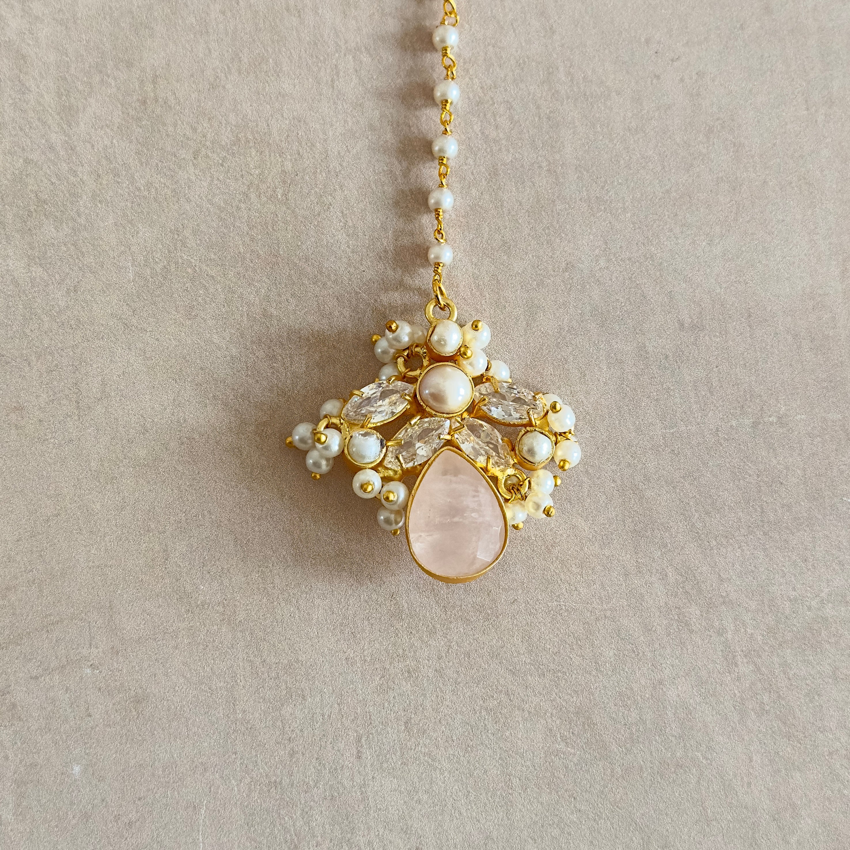 Joelle Pink Crystal Choker Set - Ahseya & Co