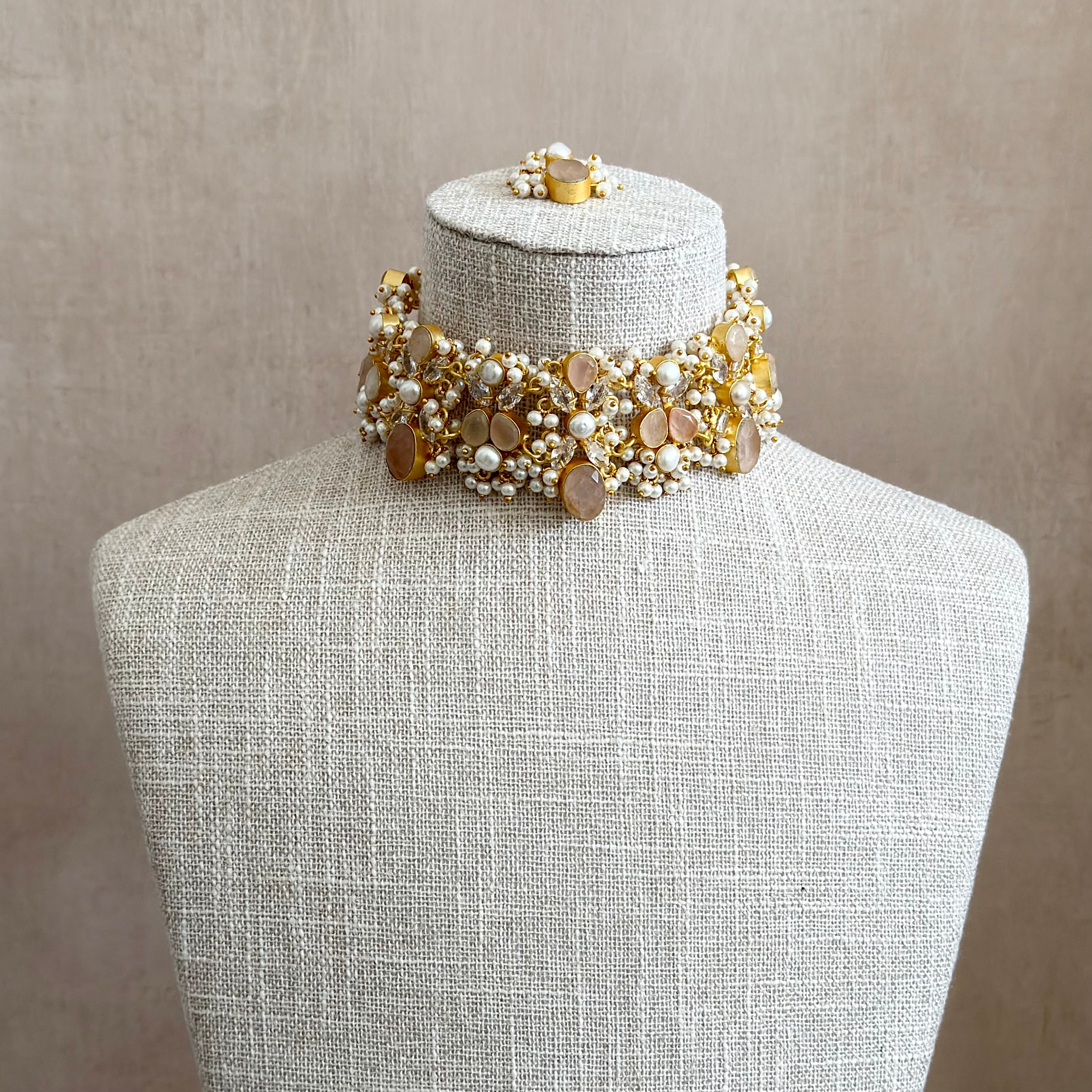 Alessia Rose Pearl Choker Set - Ahseya & Co