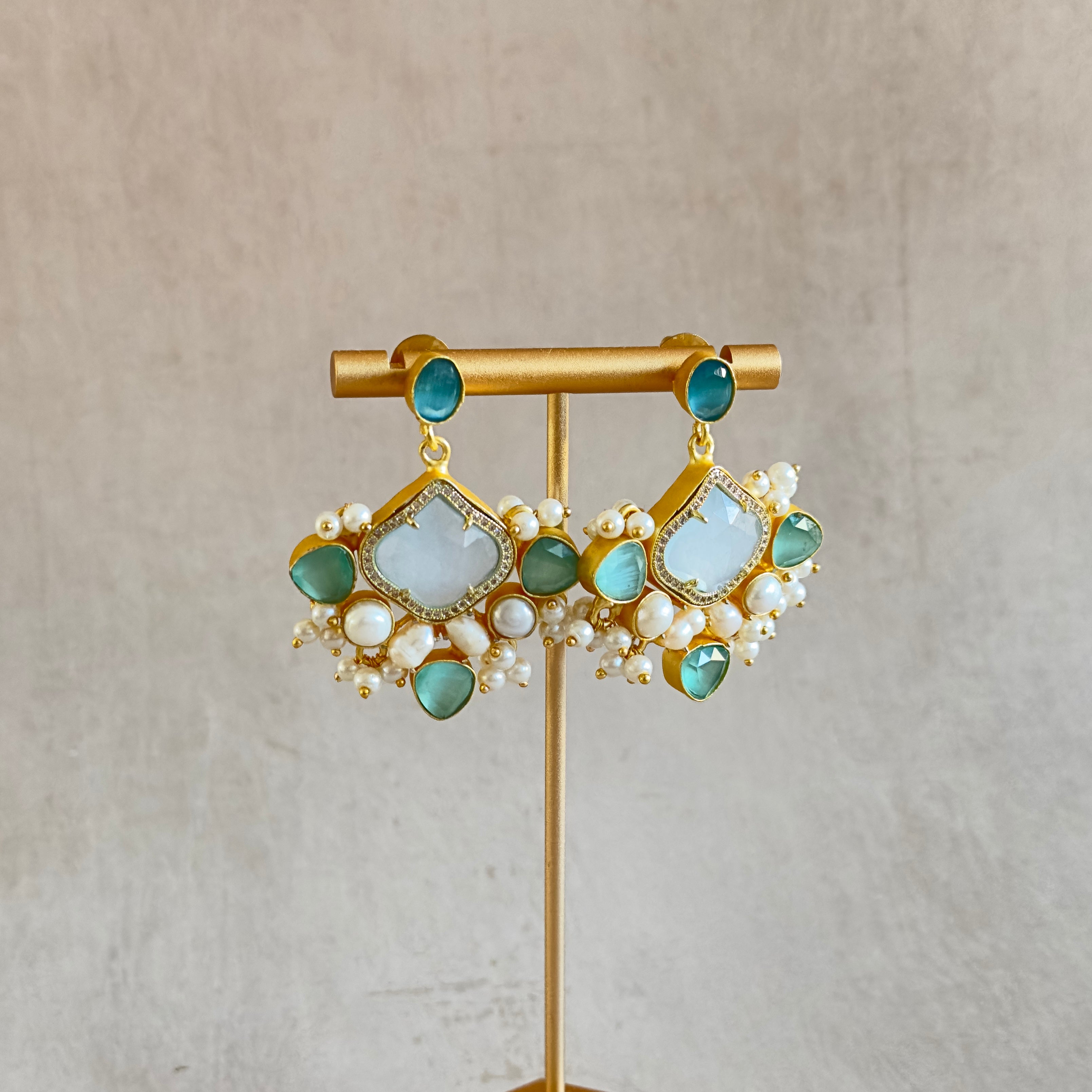 Monroe Blue Drop Earrings - Ahseya & Co