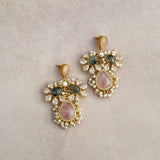Aiza Pink Olive Drop Earrings