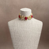 Safa Fuchsia Kundan Choker Set