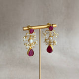Ada Fuchsia Pearl Necklace set - Ahseya & Co