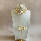 Melina Pearl Crystal Choker Set - Ahseya & Co