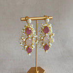 Natasha Pink Pearl Drop Earrings - Ahseya & Co