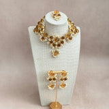 Eve Espresso Crystal Necklace Set - Ahseya & Co