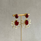 Mary Maroon Drop Earrings