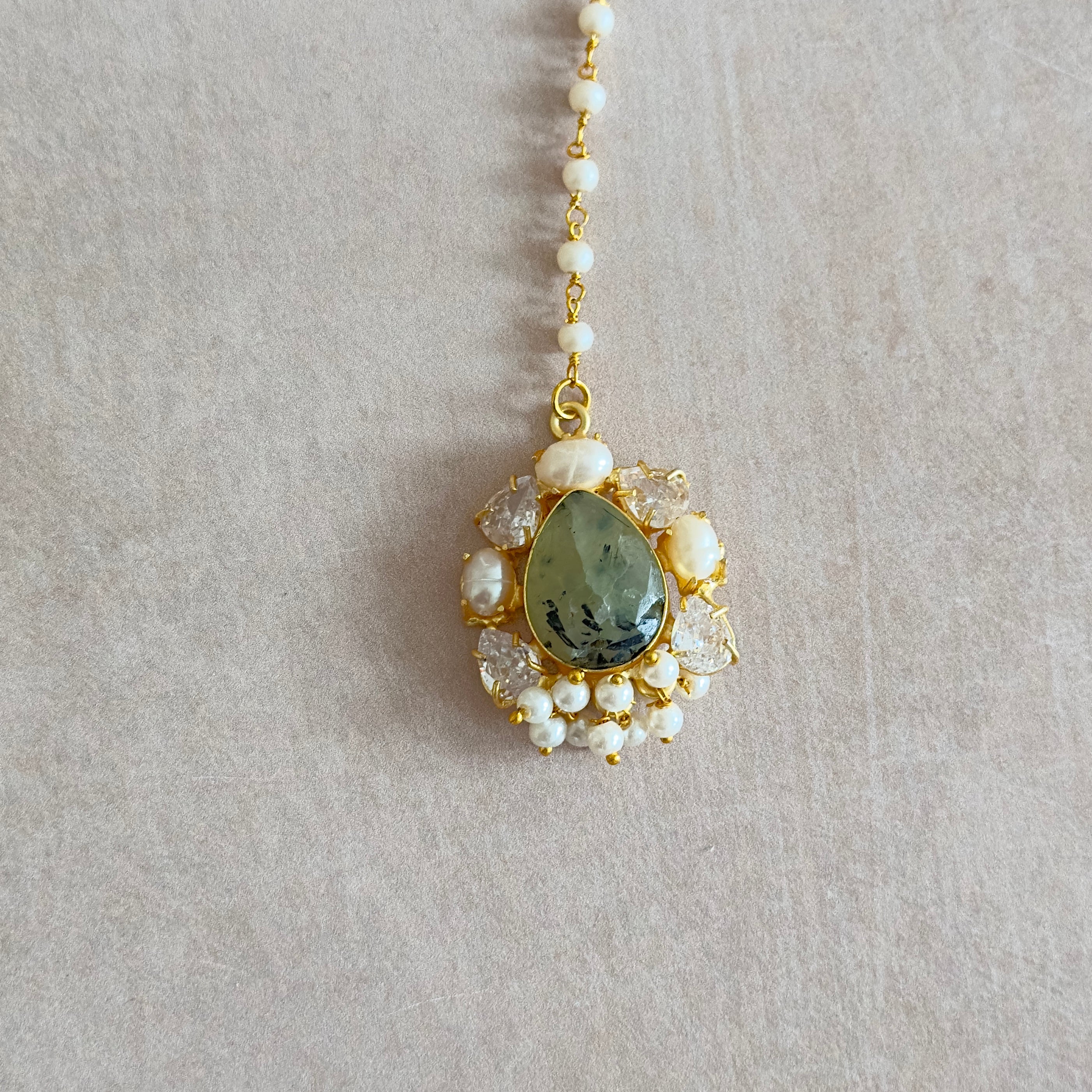 Laurel Olive Crystal Choker Set - Ahseya & Co