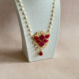 Thea Fuchsia Pearl Mala Set - Ahseya & Co