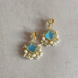 Umarra Blue Crystal Drop Earrings