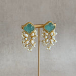 Imaan Mint Stud Earrings - Ahseya & Co