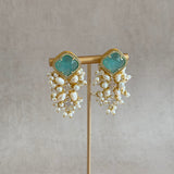 Imaan Mint Stud Earrings - Ahseya & Co