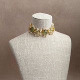 Safa Olive Kundan Choker Set