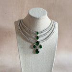 Preeya Green Crystal Necklace Set - Ahseya & Co