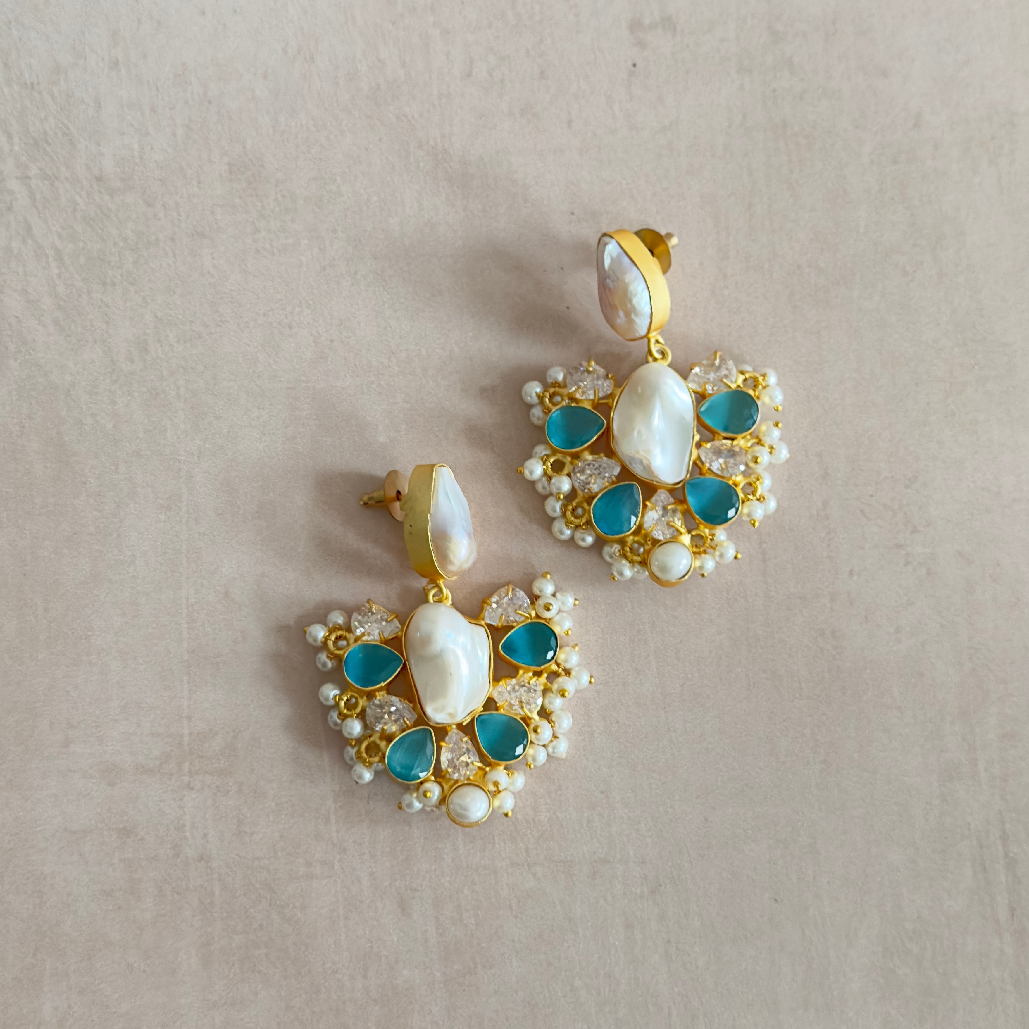 Monica Pearl Drop Earrings - Ahseya & Co