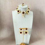 Miah Espresso Crystal Choker Set