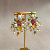 Areesha Pink Pearl Stud Earrings
